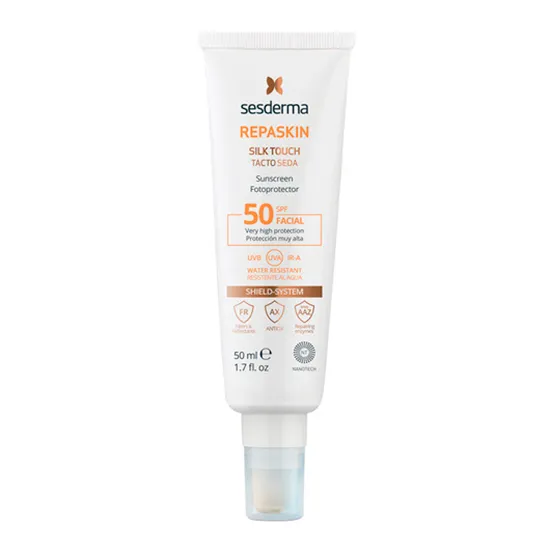 SESDERMA REPASKIN SILK TOUCH Facial sunscreen SPF50 Средство солнцезащитное с нежностью шелка для лица СЗФ50