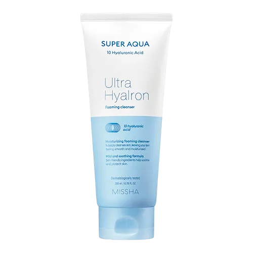 MISSHA Super Aqua Ultra Hyalron Пенка для умывания и снятия макияжа