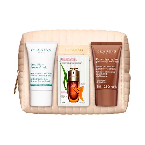 Набор миниатюр в косметичке в подарок от CLARINS