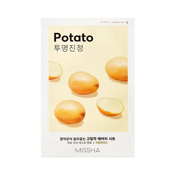 Смягчающая маска для лица с экстрактом картофеля для тусклой кожи Airy Fit Sheet Mask Potato в подарок от MISSHA