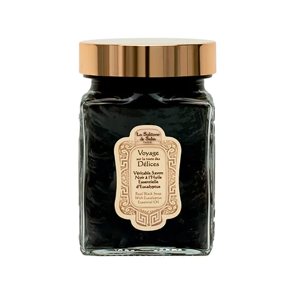 Черное мыло для лица и тела с эвкалиптом в подарок от LA SULTANE DE SABA