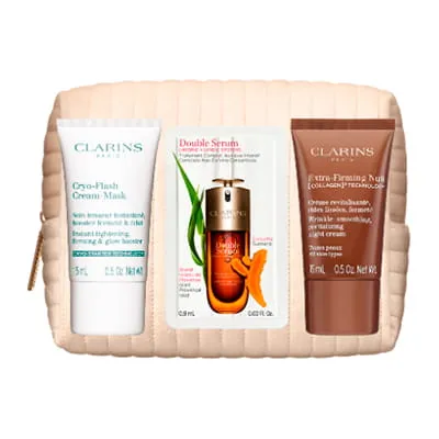 Набор средств в косметичке в подарок от Clarins