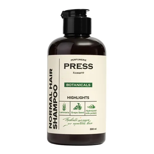 Press Gurwitz Perfumerie Натуральный, бессульфатный шампунь для ежедневного ухода с ароматом бергамота и розмарина