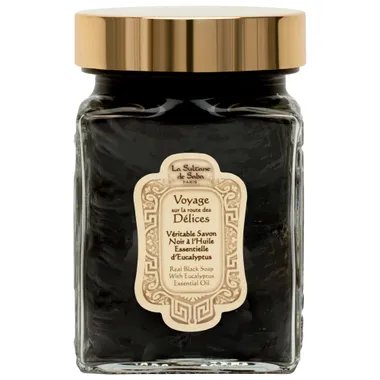 Черное мыло для лица и тела  c эвкалиптом