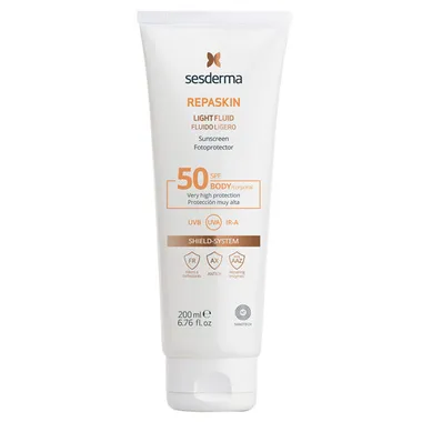 REPASKIN LIGHT FLUID Body sunscreen SPF50 Флюид нежный солнцезащитный для тела СЗФ50