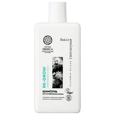 Шампунь для ослабленных волос RE-GROW Укрепление и рост волос