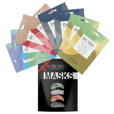 CLEANSING, LIFTING, PEELING, MOISTURIZING SET Подарочный набор из восьми масок