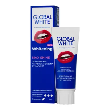 Max Shine Toothpaste Отбеливающая зубная паста с комплексом абразивов 