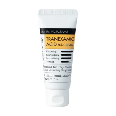 Tranexamic Acid 6% Cream ΠΡΠ΅ΠΌ Π΄Π»Ρ Π»ΠΈΡΠ° Ρ ΡΡΠ°Π½Π΅ΠΊΡΠ°ΠΌΠΎΠ²ΠΎΠΉ ΠΊΠΈΡΠ»ΠΎΡΠΎΠΉ ΠΈ Π½ΠΈΠ°ΡΠΈΠ½Π°ΠΌΠΈΠ΄ΠΎΠΌ