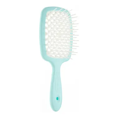 Щетка для волос пластиковая голубо-белая