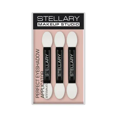 Perfect eyeshadow applicator Набор двусторонних аппликаторов для нанесения и растушевки теней, карандашей для глаз, 3 шт.