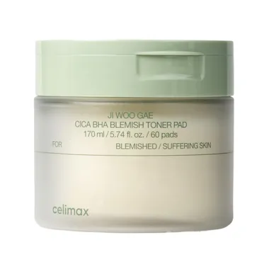 Ji Woo Gae Cica BHA Blemish Toner Pad Пэды для лица успокаивающие с кислотами 