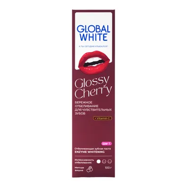 Glossy Cherry Enzyme Whitening Toothpaste Отбеливающая зубная паста со вкусом спелой вишни